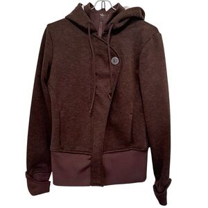 Pearl Izumi Women's Fleece Hoodie Jacket Sz S in Brown Athletic Cycling Outdoor